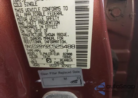 2002 Nissan Xterra Xe from USA, damaged, VIN 5N1ED28Y92C525488